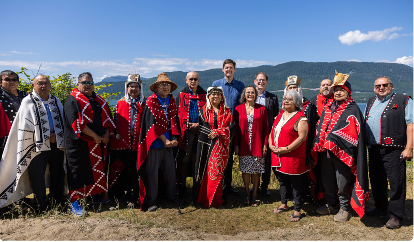 Premier Eby with First Nations people