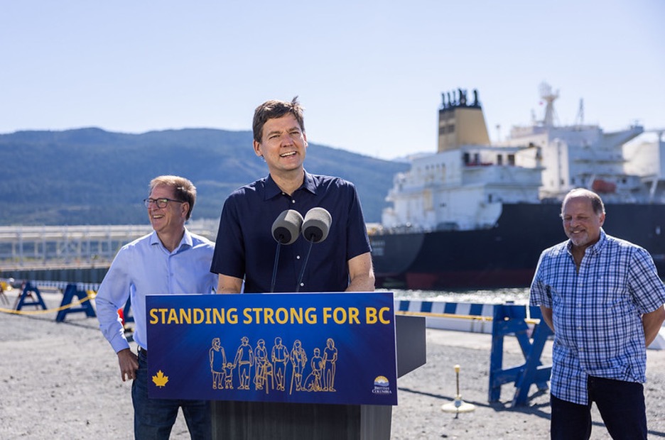 Photo: Premier Eby at LNG Canada