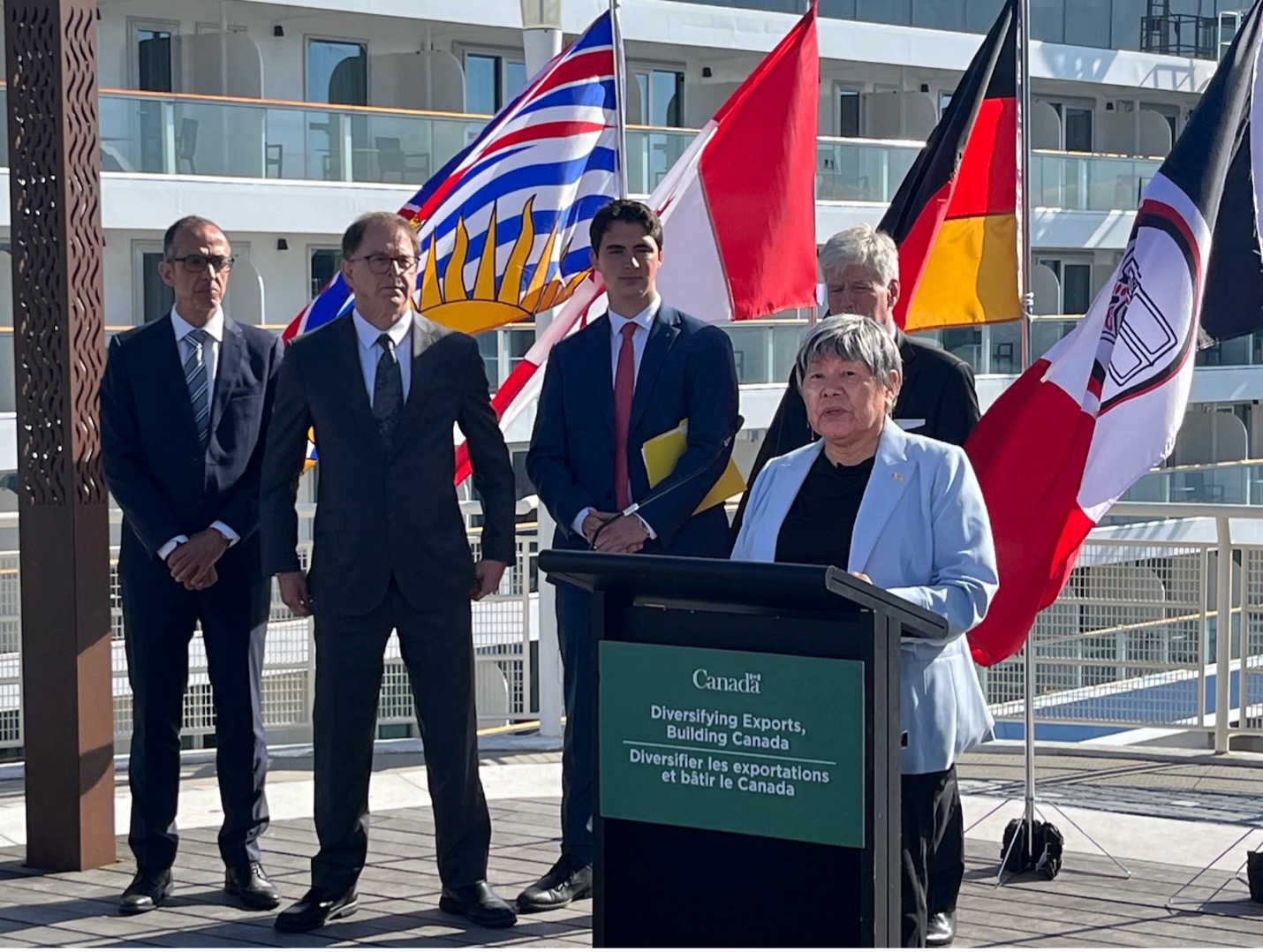 Photo: Announcement by Nisga'a Nation president Eva Clayton