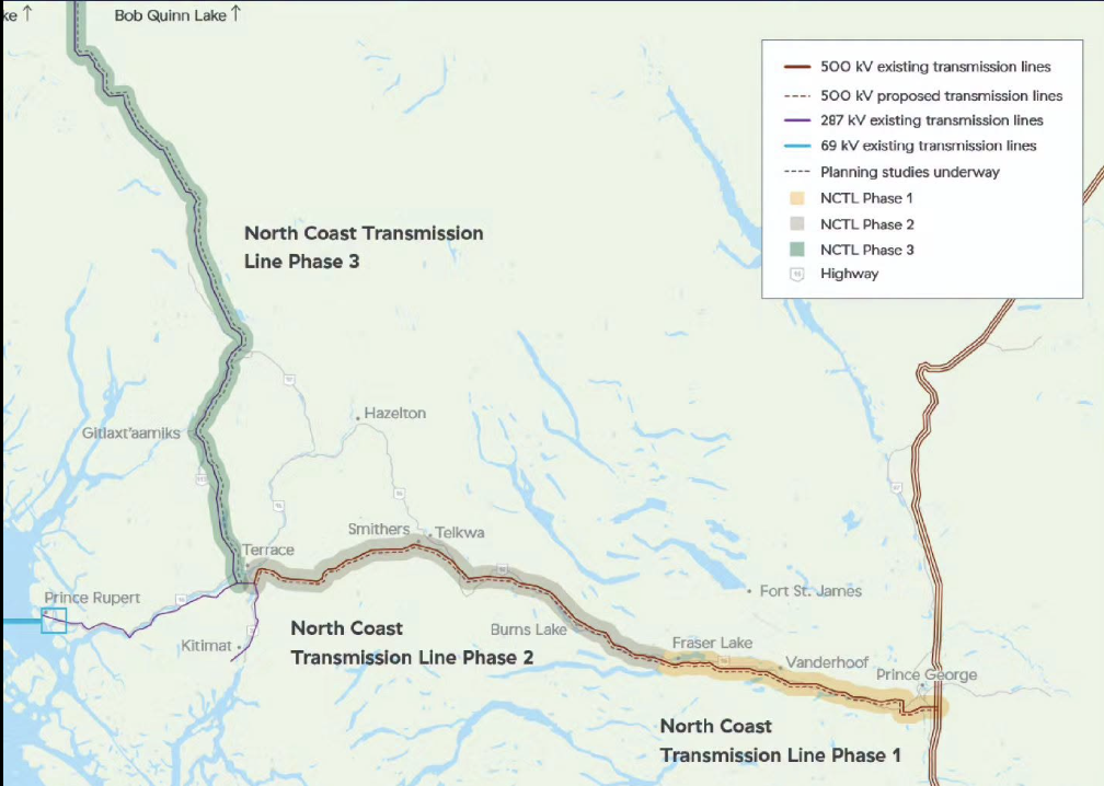 Map of North Coast Transmission Line